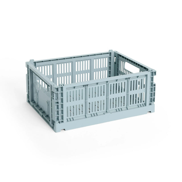 HAY Colour Crate Medium Aufbewahrungsbox in Dusty Blue – DesignWe.Love