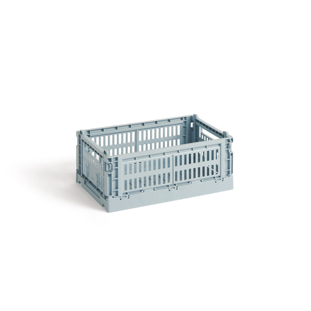 HAY Colour Crate Small (S) Aufbewahrungsbox in Dusty Blue (Blau) – DesignWe.Love