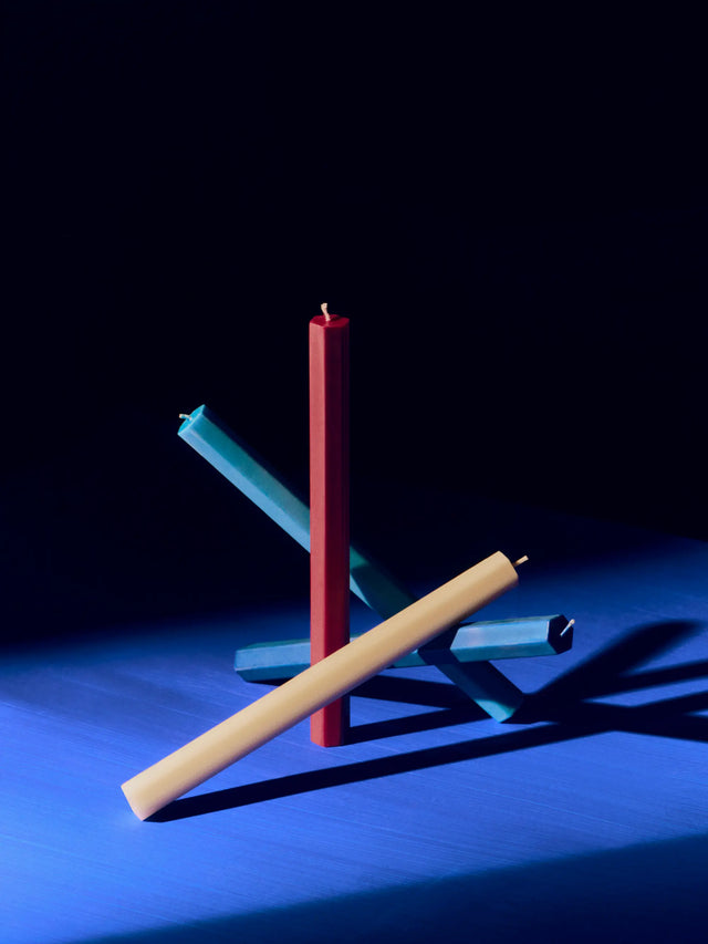 Hexagon Candle 4er-Set Stabkerzen - HAY