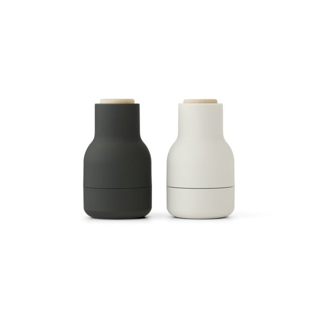 Audo Bottle Grinder Small Gewürzmühlen 2er Pack in Ash/Carbon – Salz- und Pfeffermühle