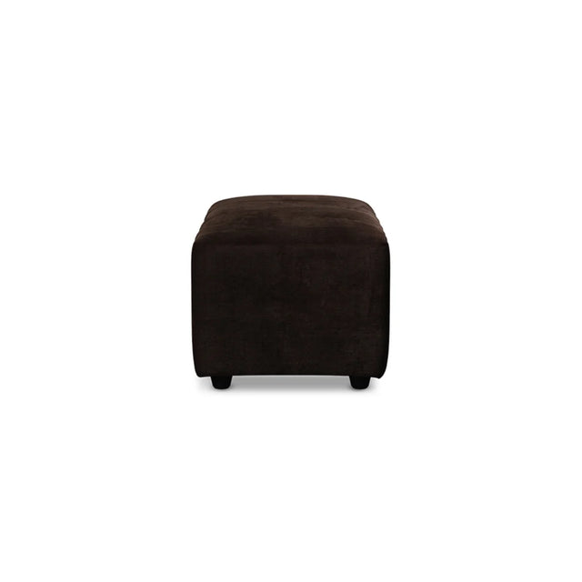 HKliving Jax Couch Modulsofa Hocker klein in Royal Velvet Espresso, Freisteller