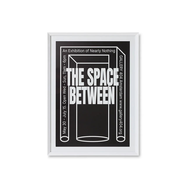 HKliving Poster mit Rahmen Between Space in Schwarz-Weiß, 87x118 cm, Freisteller