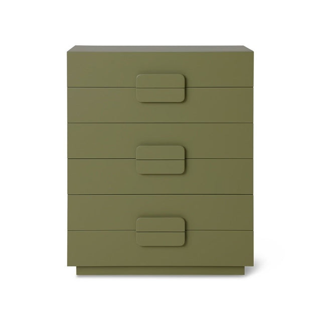 Schubladenschrank Spacious Drawer army green (80x40,5x98 cm) - HK Living - DesignWe.Love