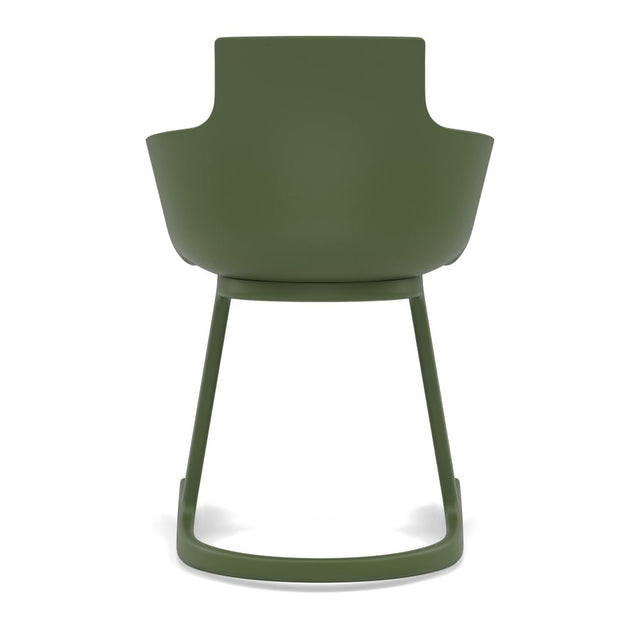 Varier Social Tilt Esszimmerstuhl mit Armlehne in Green – Ansicht 3
