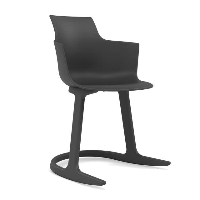 Varier Social Tilt Esszimmerstuhl mit Armlehne in Onyx Black – Schalenstuhl von Snøhetta