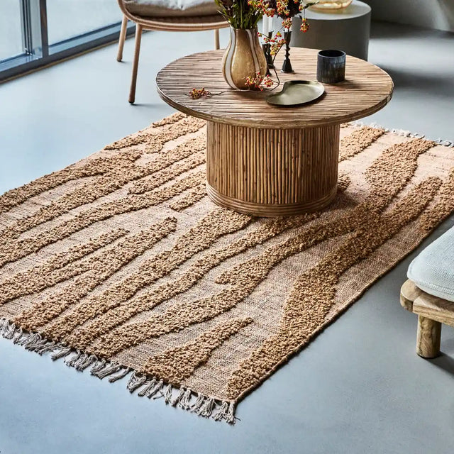 Teppich Get in Braun aus Jute und Baumwolle, 200 × 140 cm von House Doctor – Wohnbeispiel