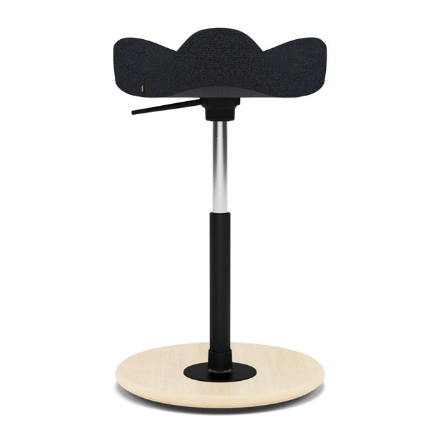 Varier Move Sattelhocker höhenverstellbar, Holzbasis Natur, Bezug Hallingdal 65 180, Packshot