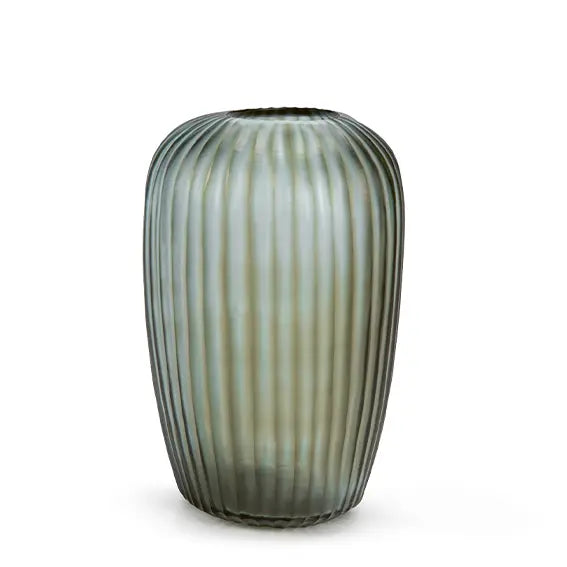 Guaxs Vase Melrose L in Indigo – mundgeblasene Design-Vase, Höhe 31 cm