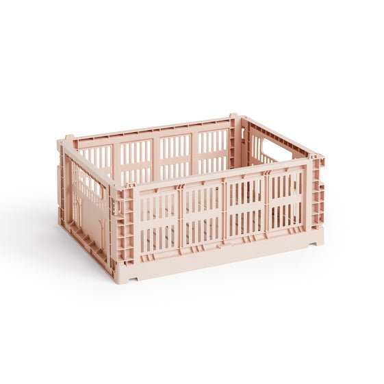 HAY Colour Crate Medium (M) Aufbewahrungsbox in Powder (Puderrosa) – DesignWe.Love
