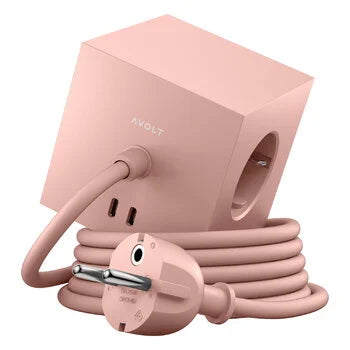 Avolt Square 1 Steckdosenwürfel mit Kabel & USB-C - AVOLT