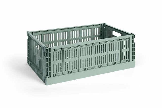 HAY Colour Crate Large Aufbewahrungsbox in Sage Green – DesignWe.Love