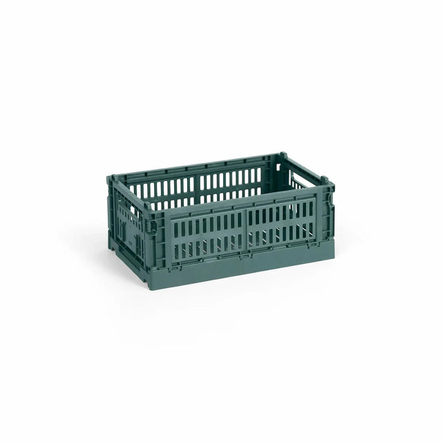 HAY Colour Crate Small (S) Aufbewahrungsbox in Dark Green (Dunkelgrün) – DesignWe.Love