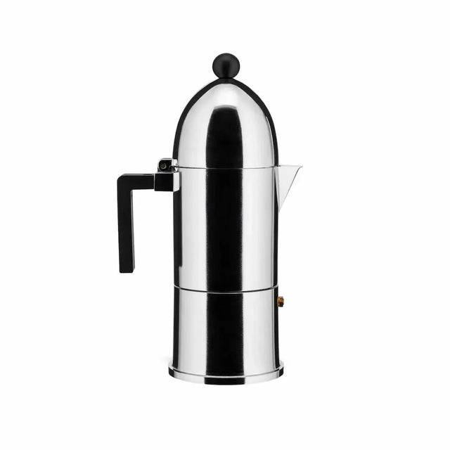 Alessi La Cupola Espressokocher in Schwarz für Induktion, 6 Tassen, Espressokanne von Aldo Rossi