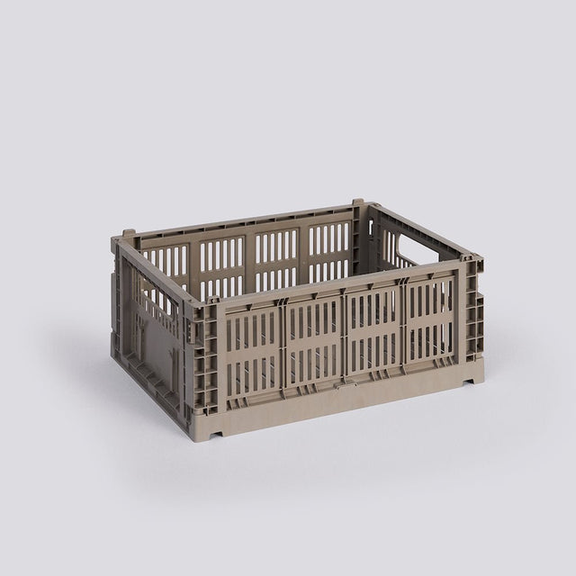 HAY Colour Crate Medium (M) Aufbewahrungsbox in Warm Grey (Warmgrau) – DesignWe.Love