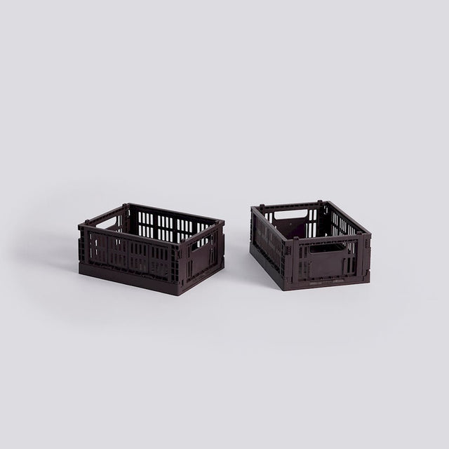 Aufbewahrungsbox Colour Crate Mini 2 - er Set, Bordeaux - HAY - DesignWe.Love