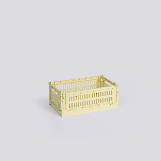 HAY Colour Crate Small (S) Aufbewahrungsbox in Light Yellow (Hellgelb) – DesignWe.Love