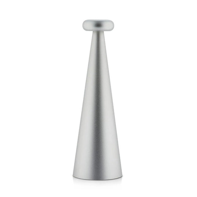 Alessi Bedin Akku Tischleuchte in Grau, kabellose Design-Tischleuchte von Alessandro Stabile