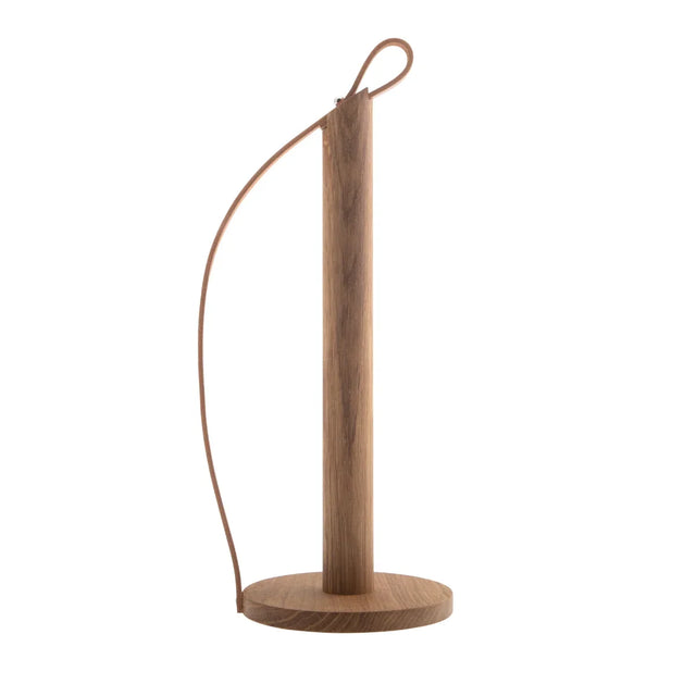 Hands On Küchenrollenhalter aus Holz und Leder Geölt Big freigestellt von EKTA Living