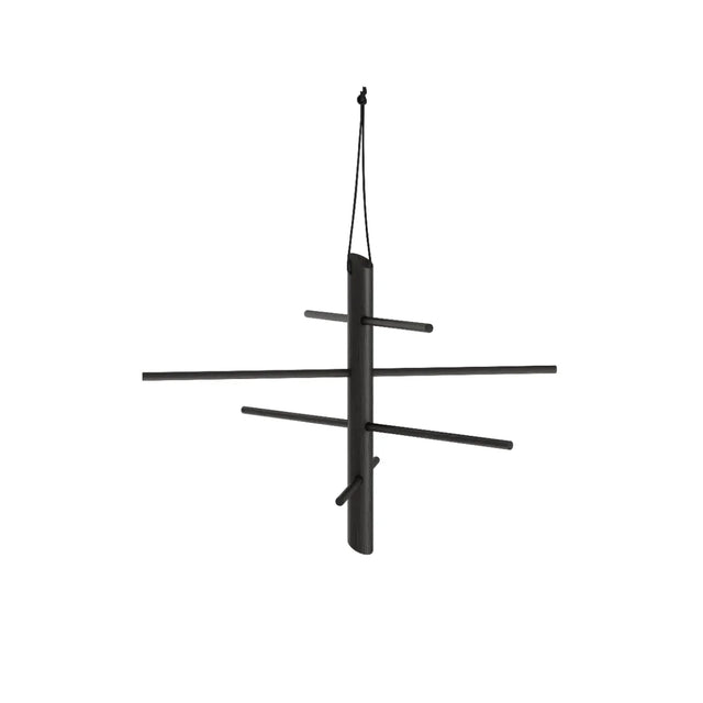 EKTA Living Hanging Sticks hängender Weihnachtsbaum aus Eiche Schwarz freigestellt