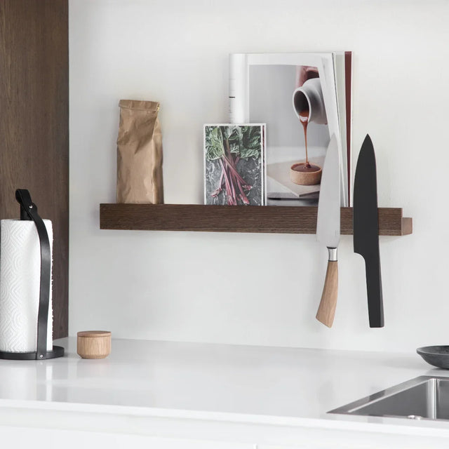 Magnet Shelf Magnetregal aus Eiche 60 cm Schwarz von EKTA Living im Wohnraum
