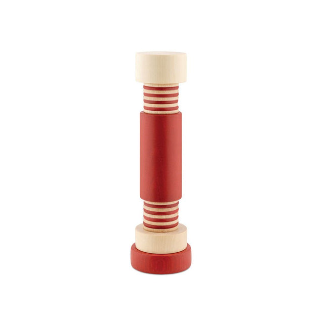 Alessi Twergi Totem Gewürzmühle in Rot, Salz- und Pfeffermühle von Ettore Sottsass