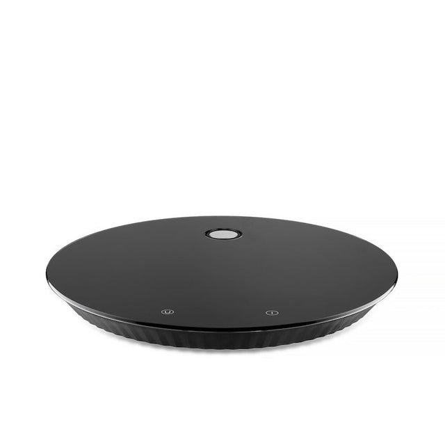 Alessi Plissé Küchenwaage in Schwarz, digitale Design-Küchenwaage von Michele De Lucchi
