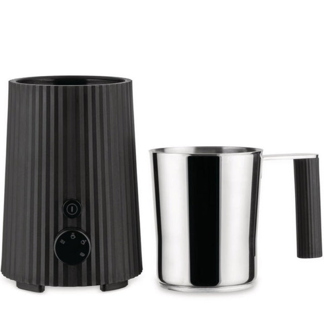 Alessi Plissé Milchaufschäumer Schwarz, Ansicht