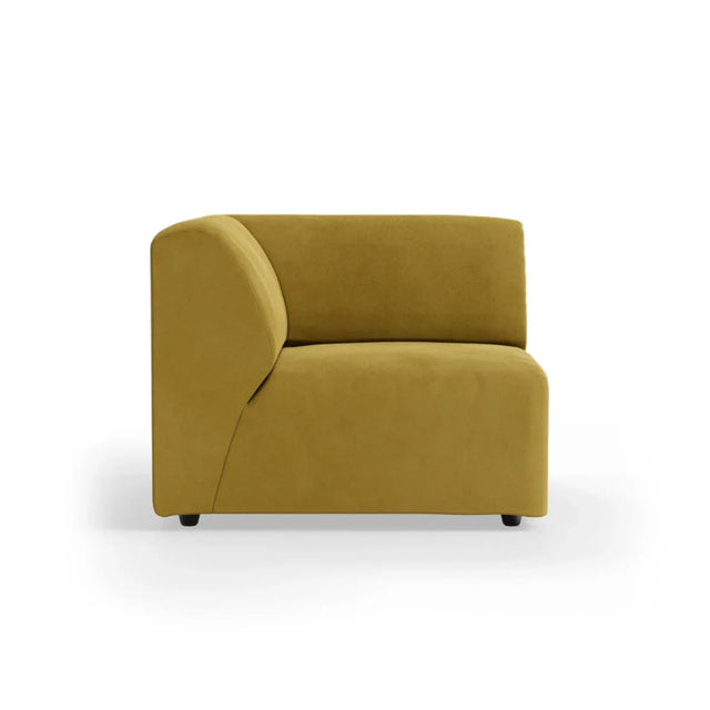 HKliving Jax Couch Modulsofa Ecke Links in Royal Velvet Thai Curry, Freisteller