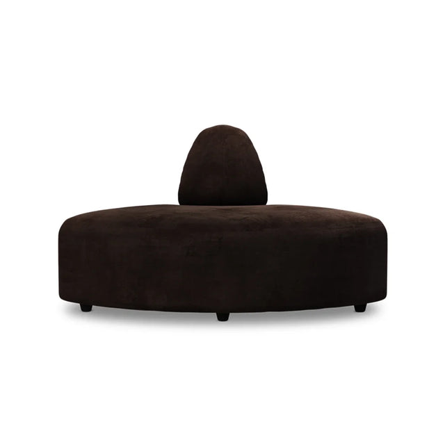 HKliving Jax Couch Modulsofa Halbrund in Royal Velvet Espresso, Freisteller