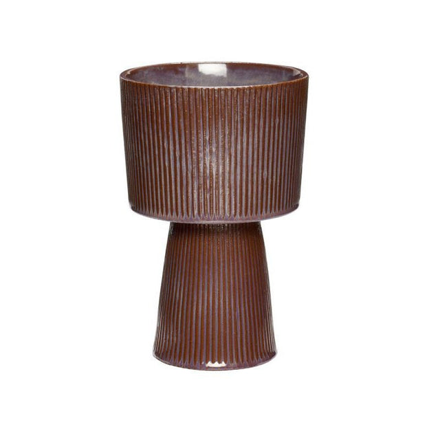 Plinth Blumentopf braun - lila - Hübsch Interior - DesignWe.Love