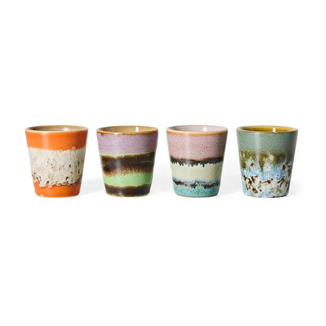 Ristretto Tassen 4er-Set Nostalgia - 70s Ceramics HKliving - DesignWe.Love