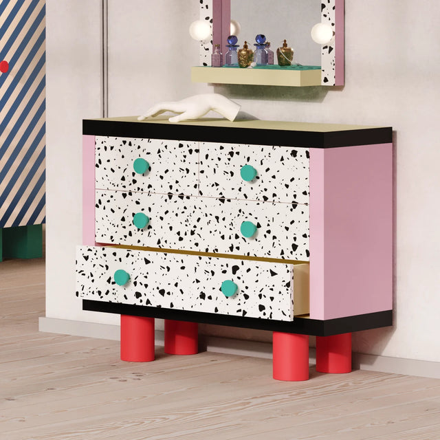 Seletti Superdresser Memphis Kommode Terrazzo – Detailansicht – DesignWe.Love