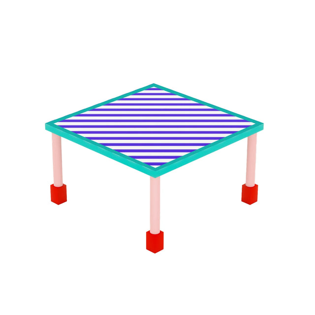 Seletti Supertable Squared Memphis Esstisch Blue Stripes – DesignWe.Love