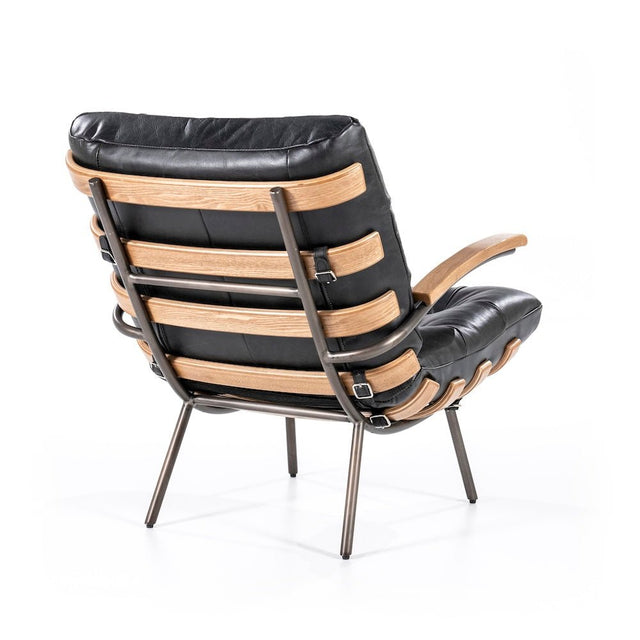 Sessel Bastiaan Java Leder Schwarz - Eleonora - DesignWe.Love