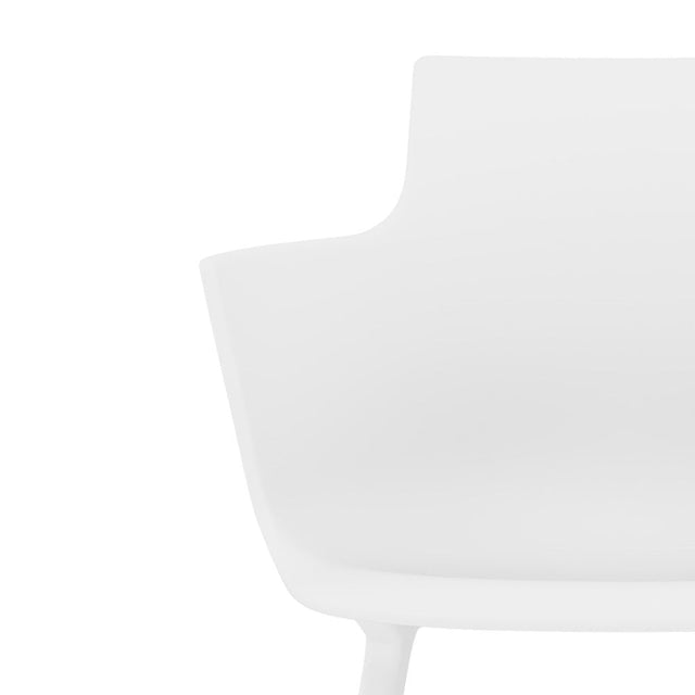 Varier Social Tilt Esszimmerstuhl mit Armlehne in Winter White – Ansicht 6