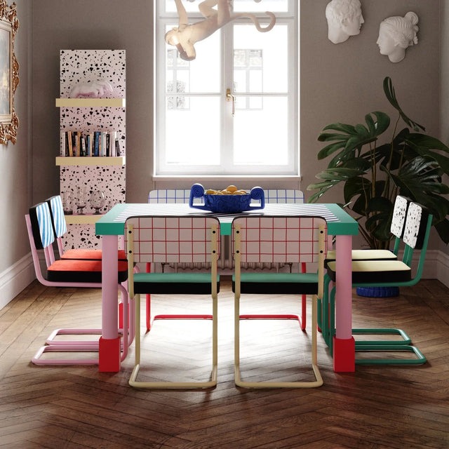 Seletti Superchair Memphis Stuhl Red Grid – Detailansicht – DesignWe.Love