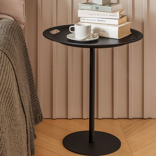 Alessi Op-La Tablett und Sockel in Schwarz, Ø 48 cm