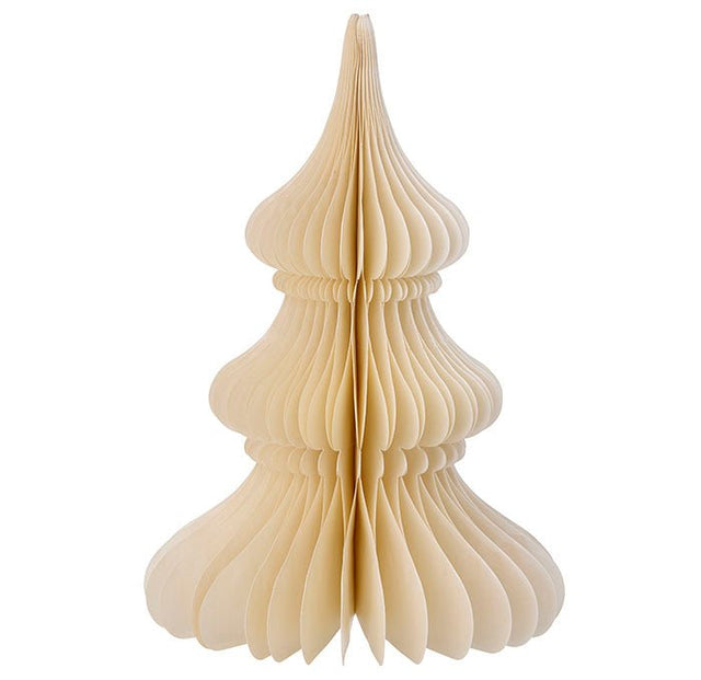 Tannenbaum aus Papier Honeycomb Tree Noble 30cm Shell - Bungalow DK - DesignWe.Love