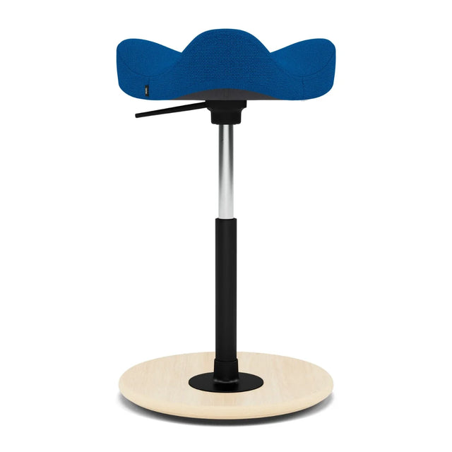 Varier Move Sattelhocker höhenverstellbar, Holzbasis Natur, Bezug Hallingdal 65 750, Packshot