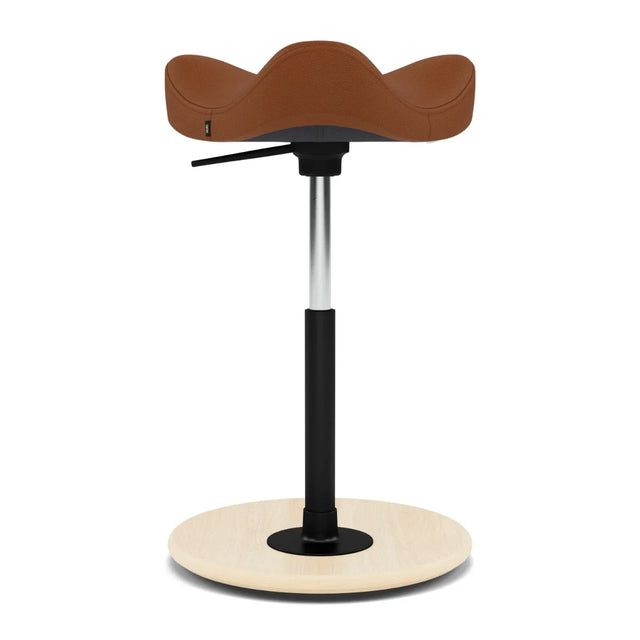 Varier Move Sattelhocker höhenverstellbar, Holzbasis Natur, Bezug Ultra 41598, Packshot