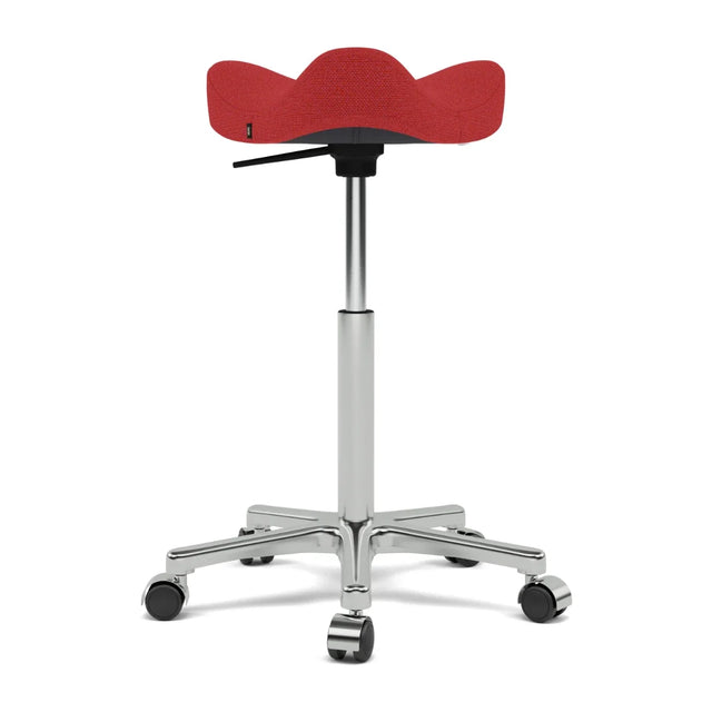 Varier Move Sattelhocker mit Rollen, Fußgestell Chrom, Bezug Hallingdal 65 680, Packshot