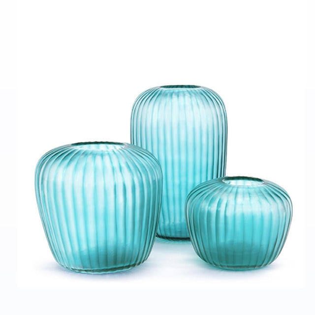 Guaxs Vase Melrose Petrol – Größen S, M und L als Vasen-Set