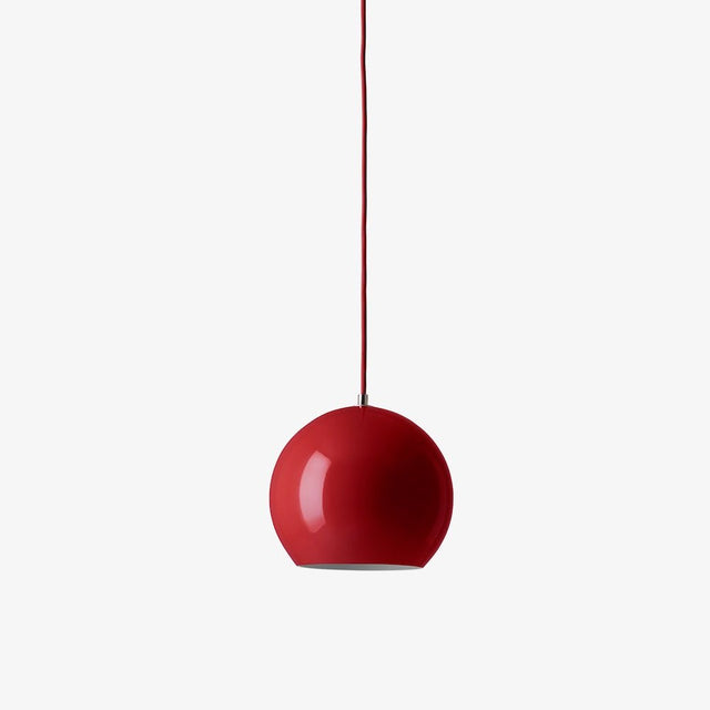 Topan VP6 Pendelleuchte Zinnoberrot Ø 21 cm von &Tradition – Kugel-Hängelampe von Verner Panton
