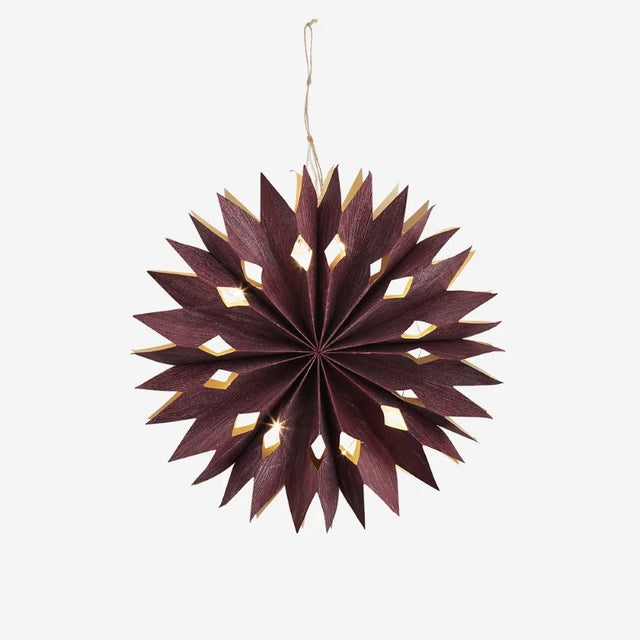 Weihnachtsstern aus Papier mit Licht Veneer - Madam Stoltz - DesignWe.Love