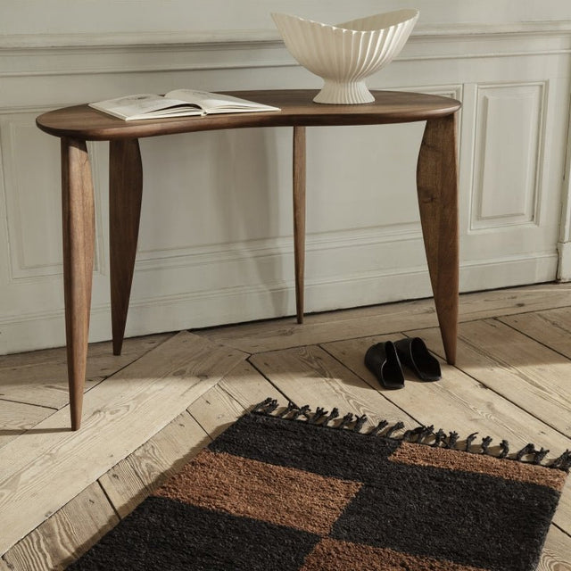 Woll - Teppich Mara, 80 x 120 cm schwarz / chocolate - ferm LIVING - DesignWe.Love